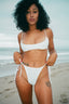 All Tied Up White Ribbed Bikini